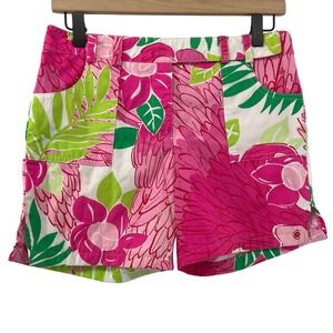 Vintage Lilly Pulitzer Girl 14 Hook and‎ Bar Closure Shorts Ports of Caw *READ